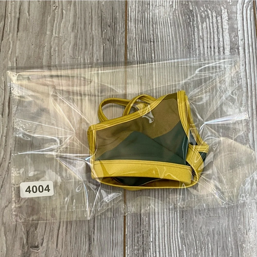 NWOT FAE gypsy bikini top color lock gold green 14004_7